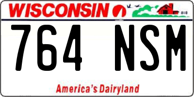 WI license plate 764NSM