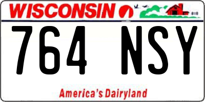 WI license plate 764NSY