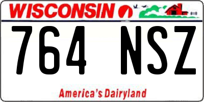 WI license plate 764NSZ