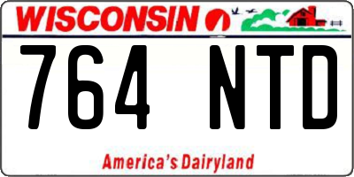 WI license plate 764NTD