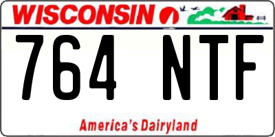 WI license plate 764NTF