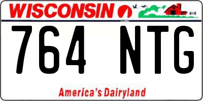 WI license plate 764NTG