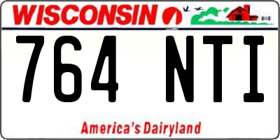 WI license plate 764NTI
