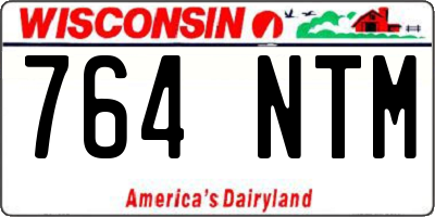 WI license plate 764NTM