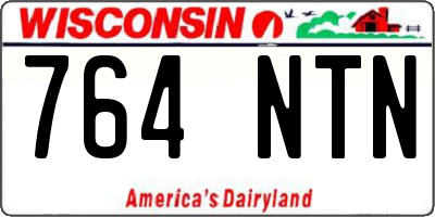 WI license plate 764NTN