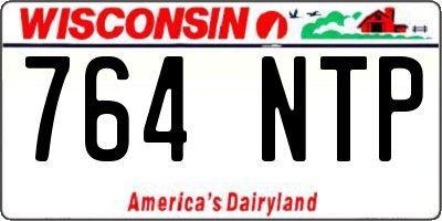 WI license plate 764NTP