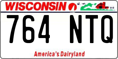 WI license plate 764NTQ