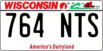 WI license plate 764NTS