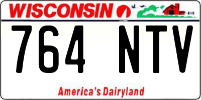 WI license plate 764NTV