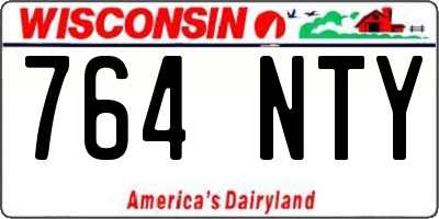 WI license plate 764NTY