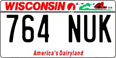 WI license plate 764NUK