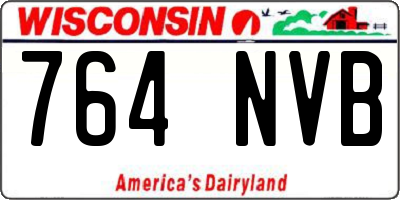 WI license plate 764NVB
