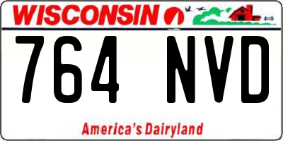 WI license plate 764NVD