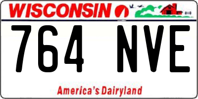WI license plate 764NVE