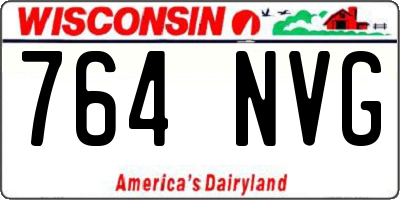 WI license plate 764NVG