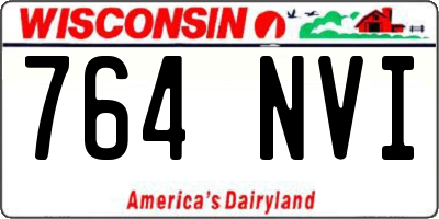 WI license plate 764NVI