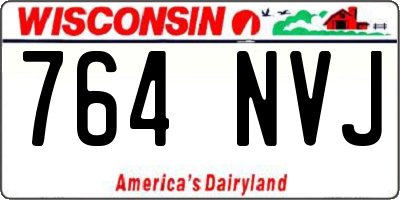 WI license plate 764NVJ