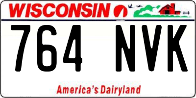 WI license plate 764NVK
