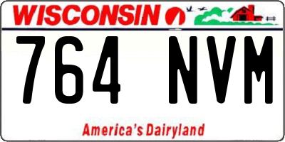 WI license plate 764NVM