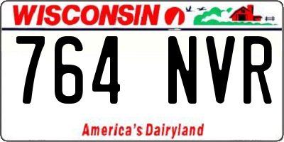 WI license plate 764NVR