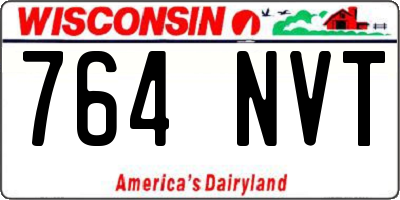 WI license plate 764NVT