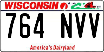 WI license plate 764NVV