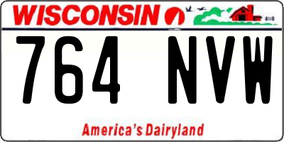 WI license plate 764NVW