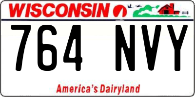 WI license plate 764NVY