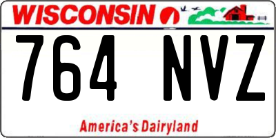 WI license plate 764NVZ