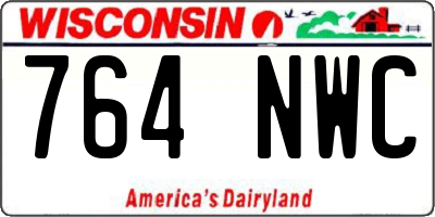 WI license plate 764NWC