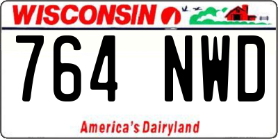 WI license plate 764NWD