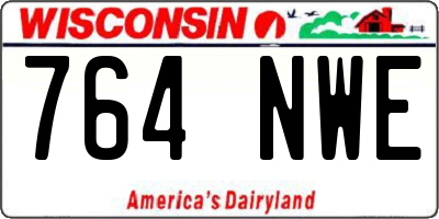 WI license plate 764NWE