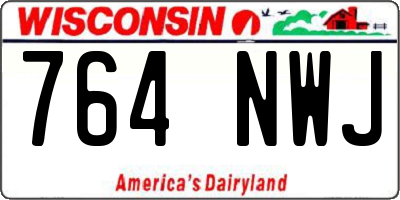 WI license plate 764NWJ