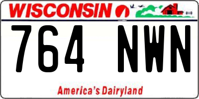 WI license plate 764NWN