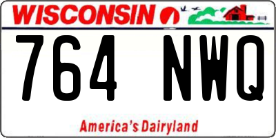 WI license plate 764NWQ