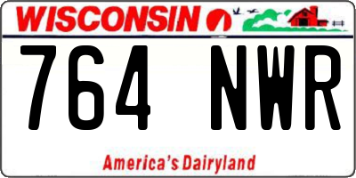 WI license plate 764NWR