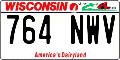 WI license plate 764NWV
