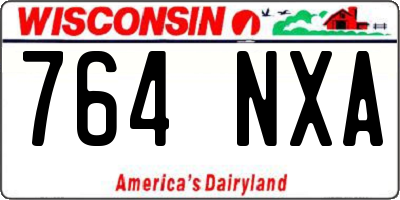 WI license plate 764NXA