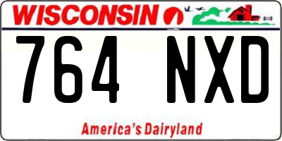 WI license plate 764NXD