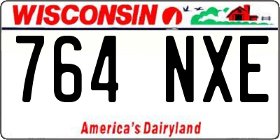 WI license plate 764NXE