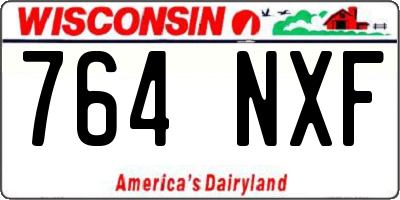 WI license plate 764NXF