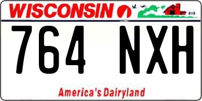 WI license plate 764NXH