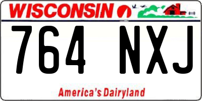 WI license plate 764NXJ