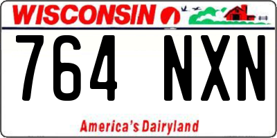 WI license plate 764NXN