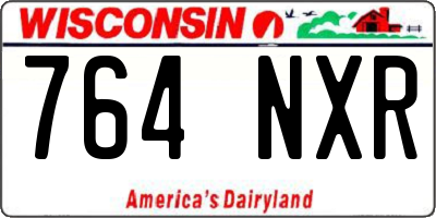 WI license plate 764NXR