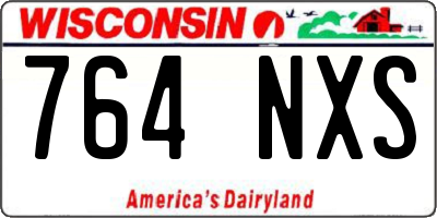 WI license plate 764NXS