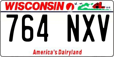 WI license plate 764NXV