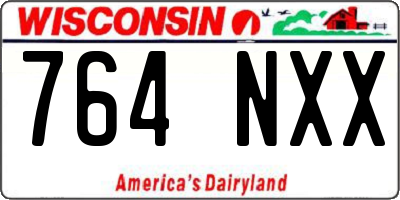 WI license plate 764NXX
