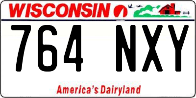 WI license plate 764NXY