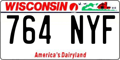 WI license plate 764NYF